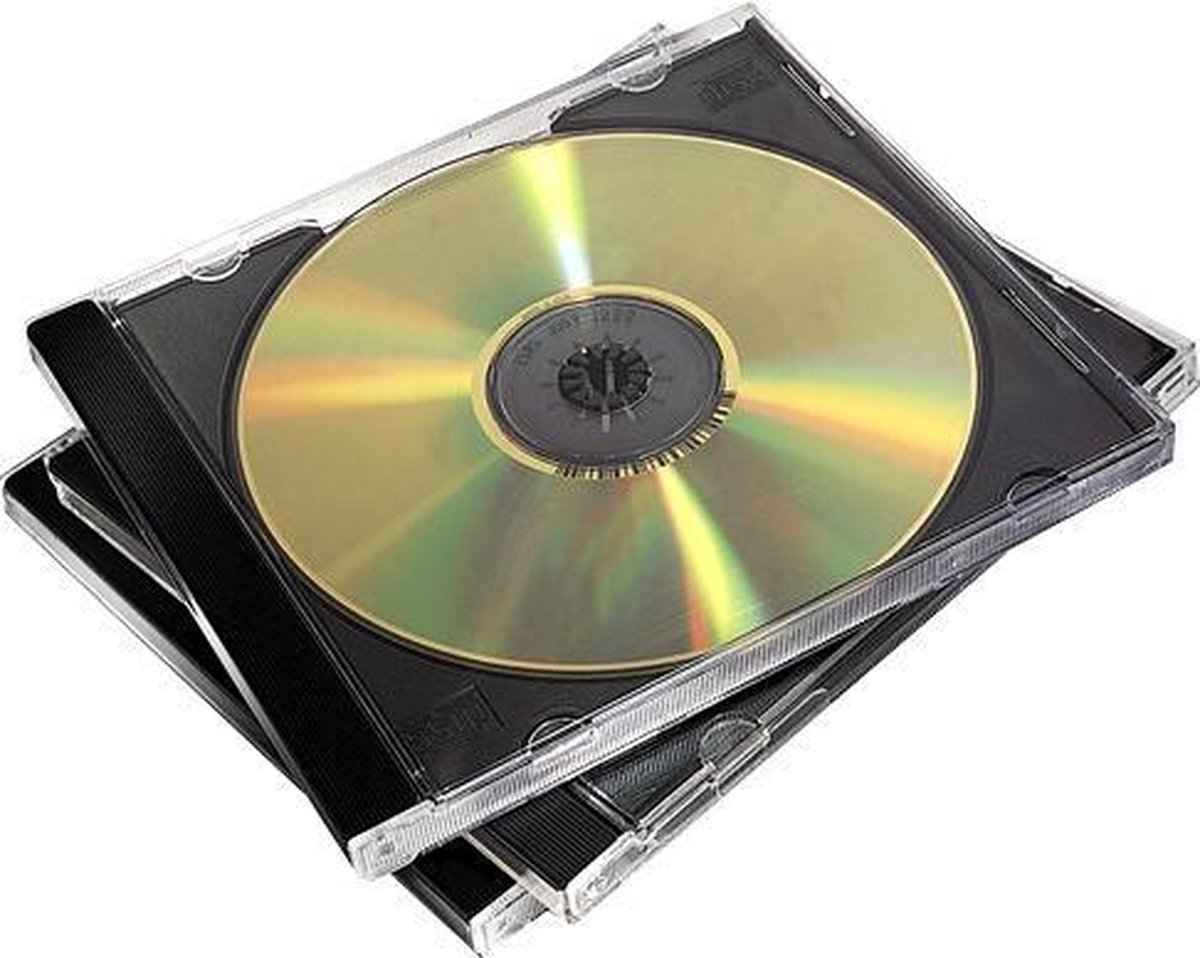 Fellowes dubbel CD doosje zwart transparant 10 stuks