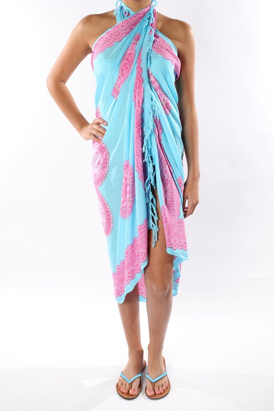 Pareo beach - femme - paréo - châle - robe portefeuille - plage - serviette  de plage -... | bol.com