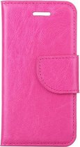 Universele Telefoon Hoesje - tot 5.5 inch display - Book Case - geschikt voor pasjes - pink