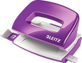Leitz WOW Mini Perforator - Perforeert Tot 10 Vel - Voor Mappen En Ringbanden - Ideaal Voor Thuiskantoor/Thuiswerkplek - Paars