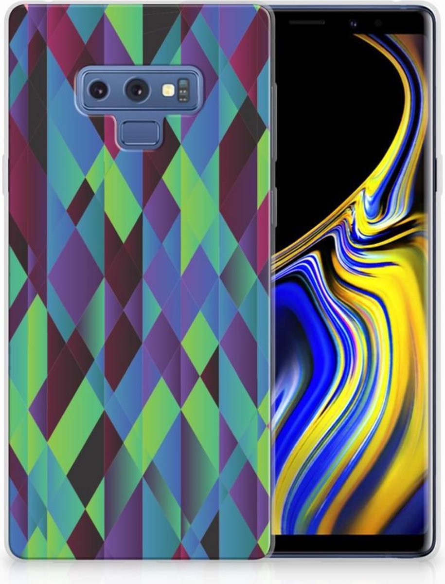 Samsung Galaxy Note 9 TPU Hoesje Abstract Green Blue