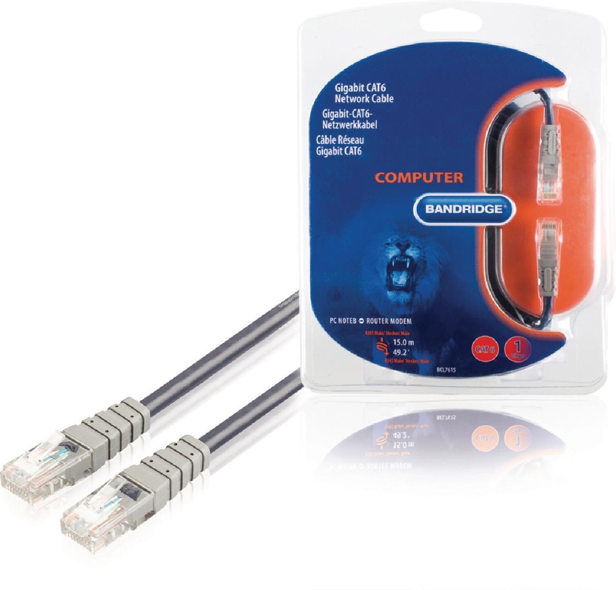 Bandridge BCL7615 - Netwerkkabel - RJ45 - 15 m - beige