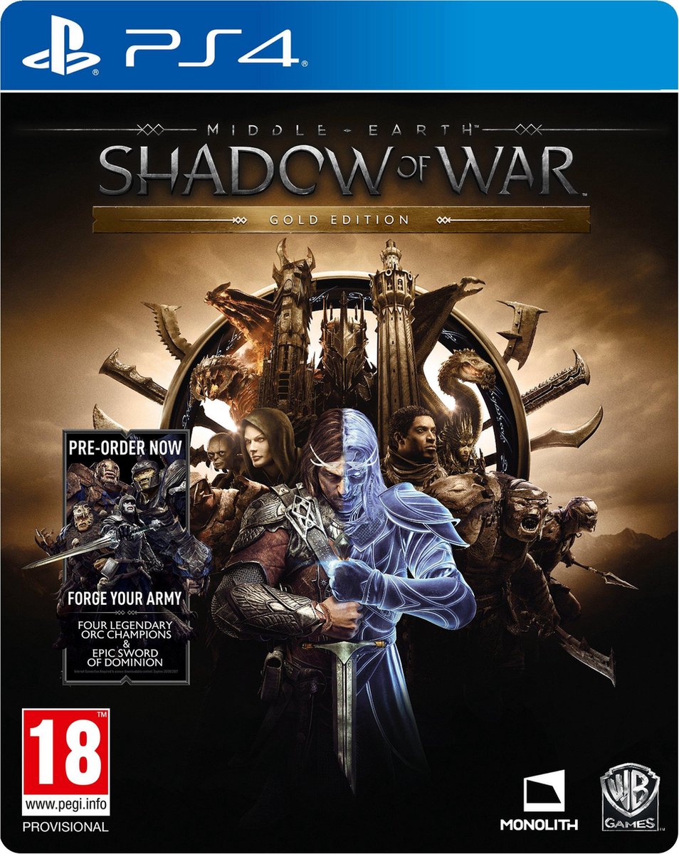 middle earth shadow of war psn