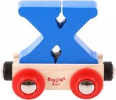 Bigjigs - Rails - Naamtrein - Letter X - Rood