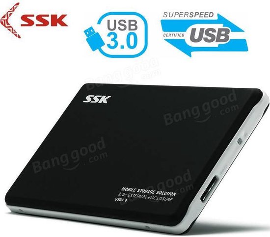 SSK HE V300 USB 3.0 Plug and Play SSD / HDD 2.5" Behuizing - Externe SATA harde  schijf... | bol.com