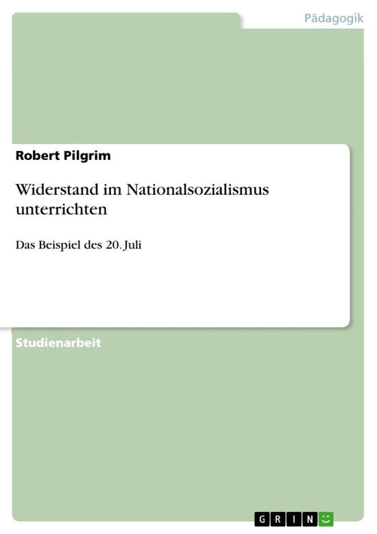 Widerstand im Nationalsozialismus unterrichten - cover