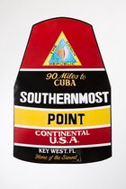 Signs-USA Florida - Key West - Southernmost Point - retro verkeersbord -60 x 40 cm