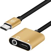 Enkay Adapter USB-C naar USB-C en 3,5mm Goud