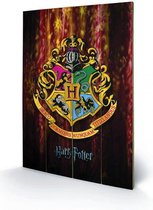 HARRY POTTER - Printing on wood 40X59 - Hogwarts Crest