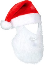 WELLY INTERNATIONAL - Kerstman muts met baard voor volwassenen - Hoeden > Mutsen