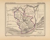 Historische kaart, plattegrond van gemeente Strijen in Zuid Holland uit 1867 door Kuyper van Kaartcadeau.com