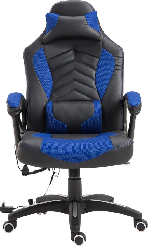 Ergonomische Gaming massage stoel / Bureaustoel  Blauw