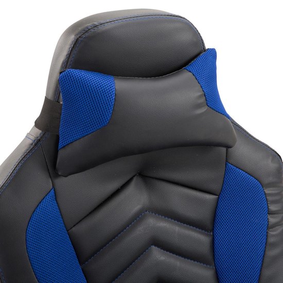 Ergonomische Gaming massage stoel / Bureaustoel  Blauw - Merkloos