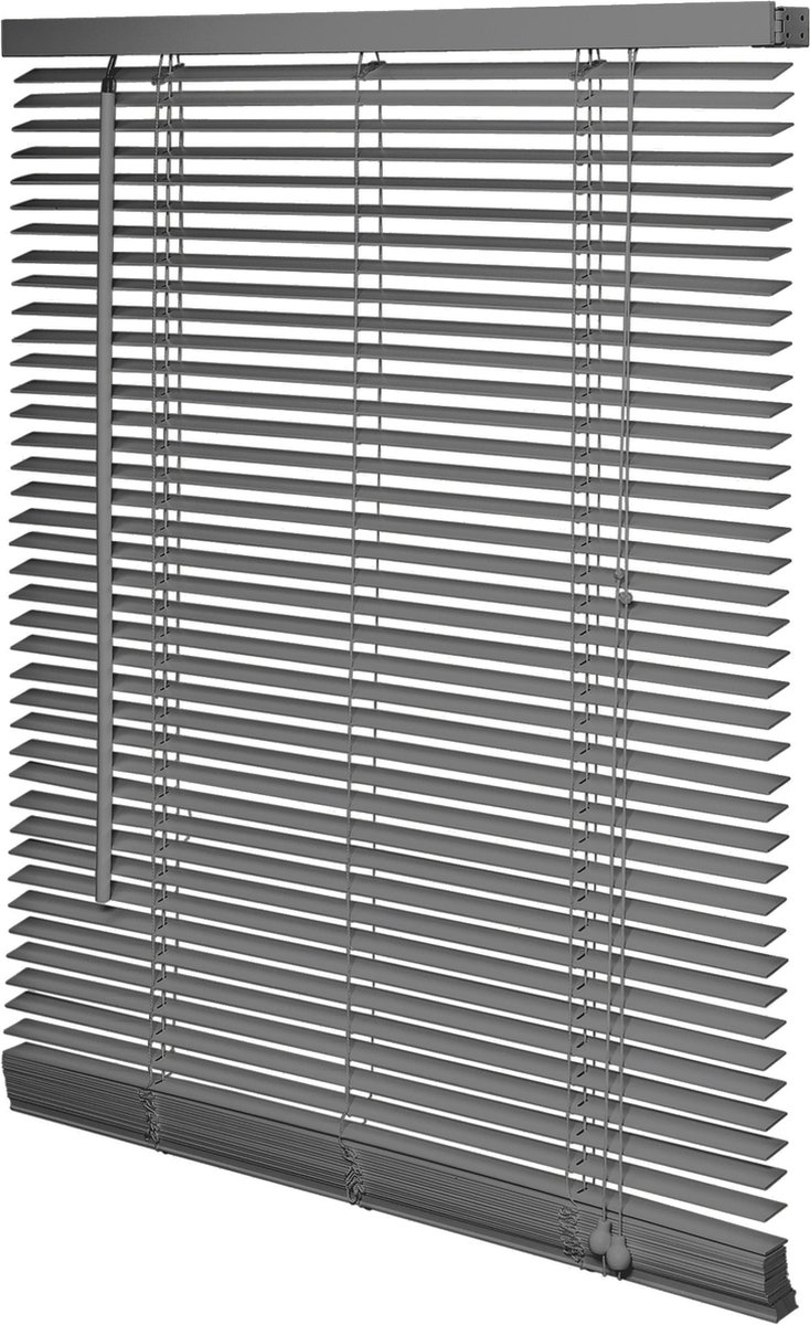 Jaloezie - Hout - Lamelbreedte 25mm - Uni Donkergrijs - 120x175cm - Intensions - FSC