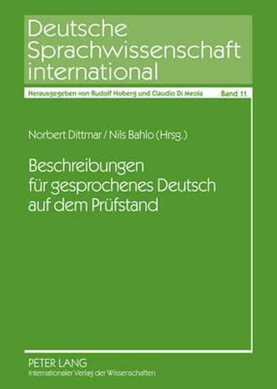 Beschreibungen für gesprochenes Deutsch auf dem Prüfstand - cover