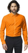 OppoSuits The Orange Shirt - Heren Overhemd - Koningsdag En Nederland - Oranje - Maat EU 45/46