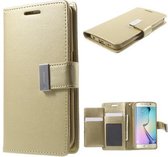 Mercury Rich Dairy wallet case hoesje Samsung Galaxy Edge Plus goud
