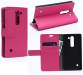 Litchi Cover wallet case hoesje LG G4C roze