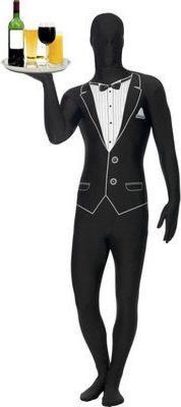 Classificeren Winkelcentrum Odysseus Second Skin pak zwarte smoking - Morphsuit kelner maat Medium | bol.com