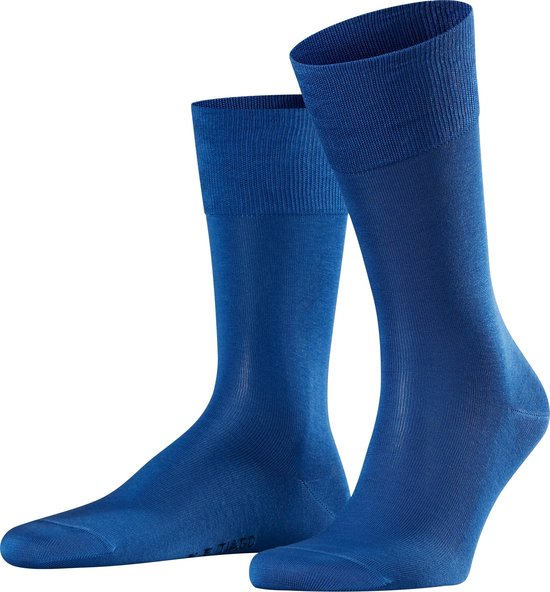 FALKE Tiago hoge kwaliteit zonder motief halfhoog comfortabel  robuust ademend cadeau dekkend Fil D'Ecosse Katoen Blauw Heren sokken - Maat 39-40