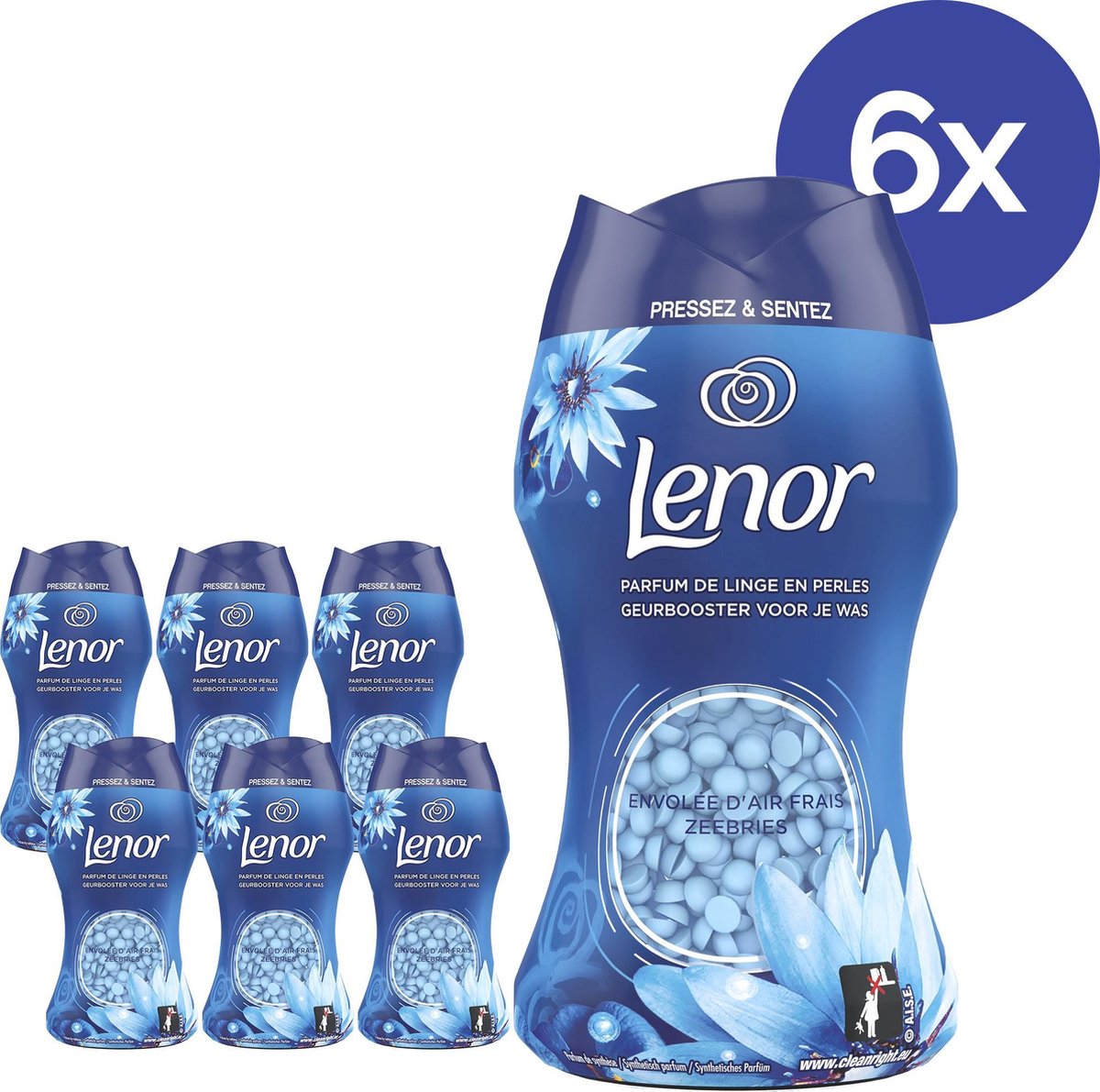 Lenor Zeebries Geurbooster - Voordeelverpakking 6 x 140g - Wasmiddel Parfum  | bol.com