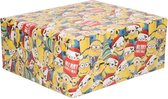Kerst inpakpapier/cadeaupapier Minions geel 70 x 200 cm - Kerstcadeau cadeauverpakkingen