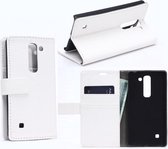 Litchi Cover wallet case hoesje LG Magna wit