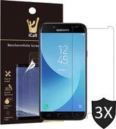 3x Samsung Galaxy J3 (2017) Screenprotector | Glas PET Folie Screen Protector Transparant iCall