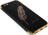 Goud veren hoesje deluxe iPhone 6 (S) Plus