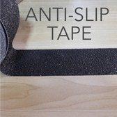 Anti-slip tape, anti-slip tape voor badkamers, zwembaden of andere natte oppervlakken. PEVA-materiaal. Extra breed, 10 cm x 500 cm, zwart