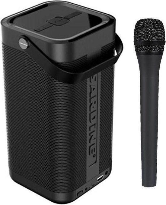 Draagbare Outdoor Luidspreker Bluetooth Wireless Speaker Zwart met  Draadloze Microfoon... | bol.com