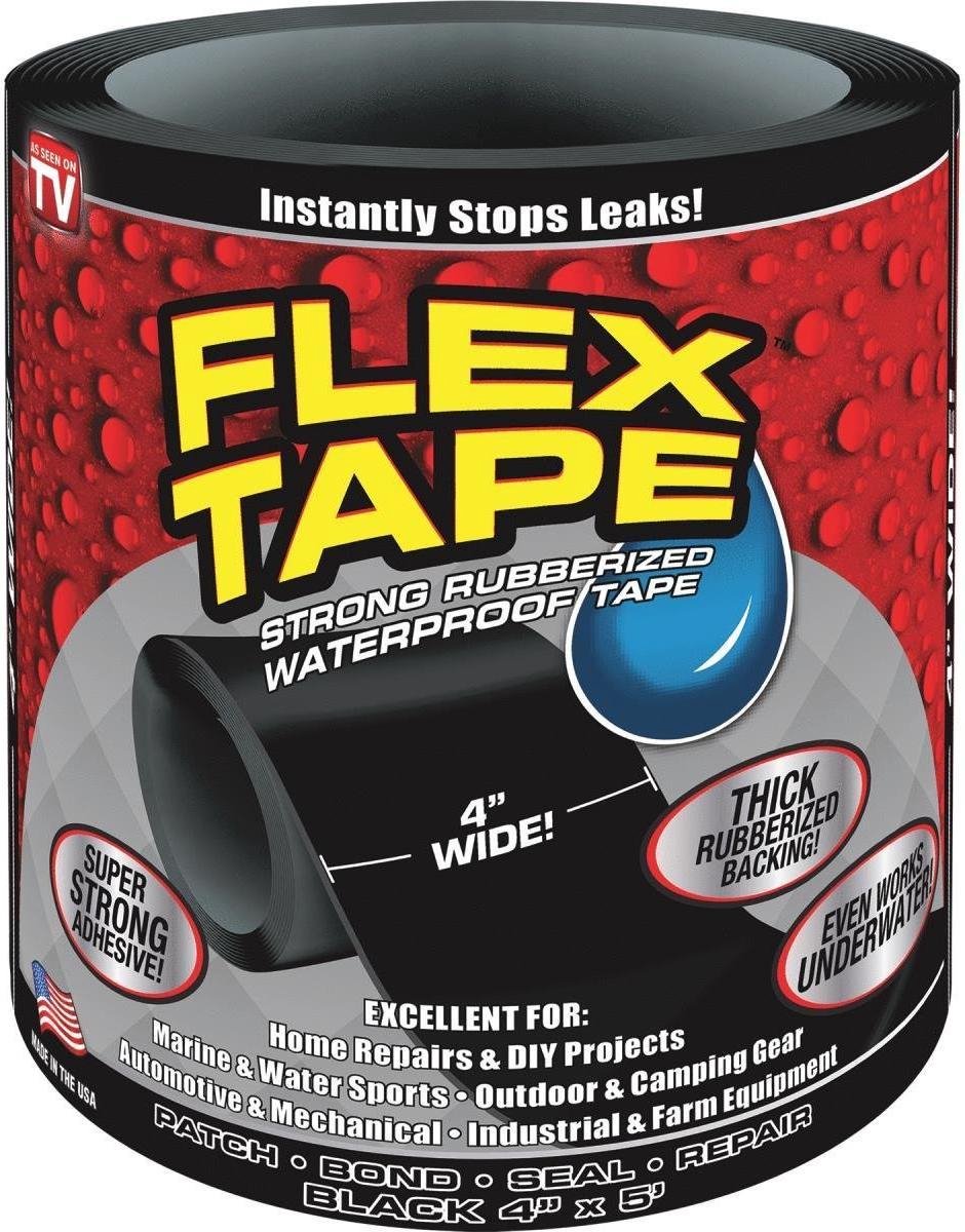 Flex Tape - Waterdichte tape - klustape - reparatietape - waterproof - 150x10 cm - Zwart - Flex Tape