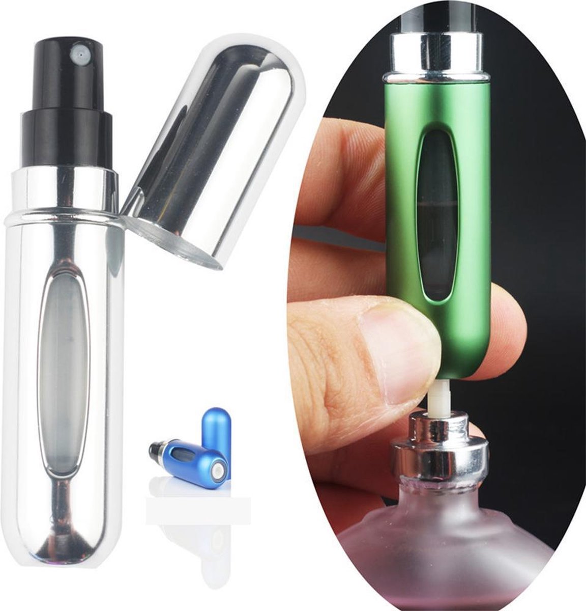 Parfumflesje Parfumflesje voor in vliegtuig Hervulbaar Navulbare Parfum...