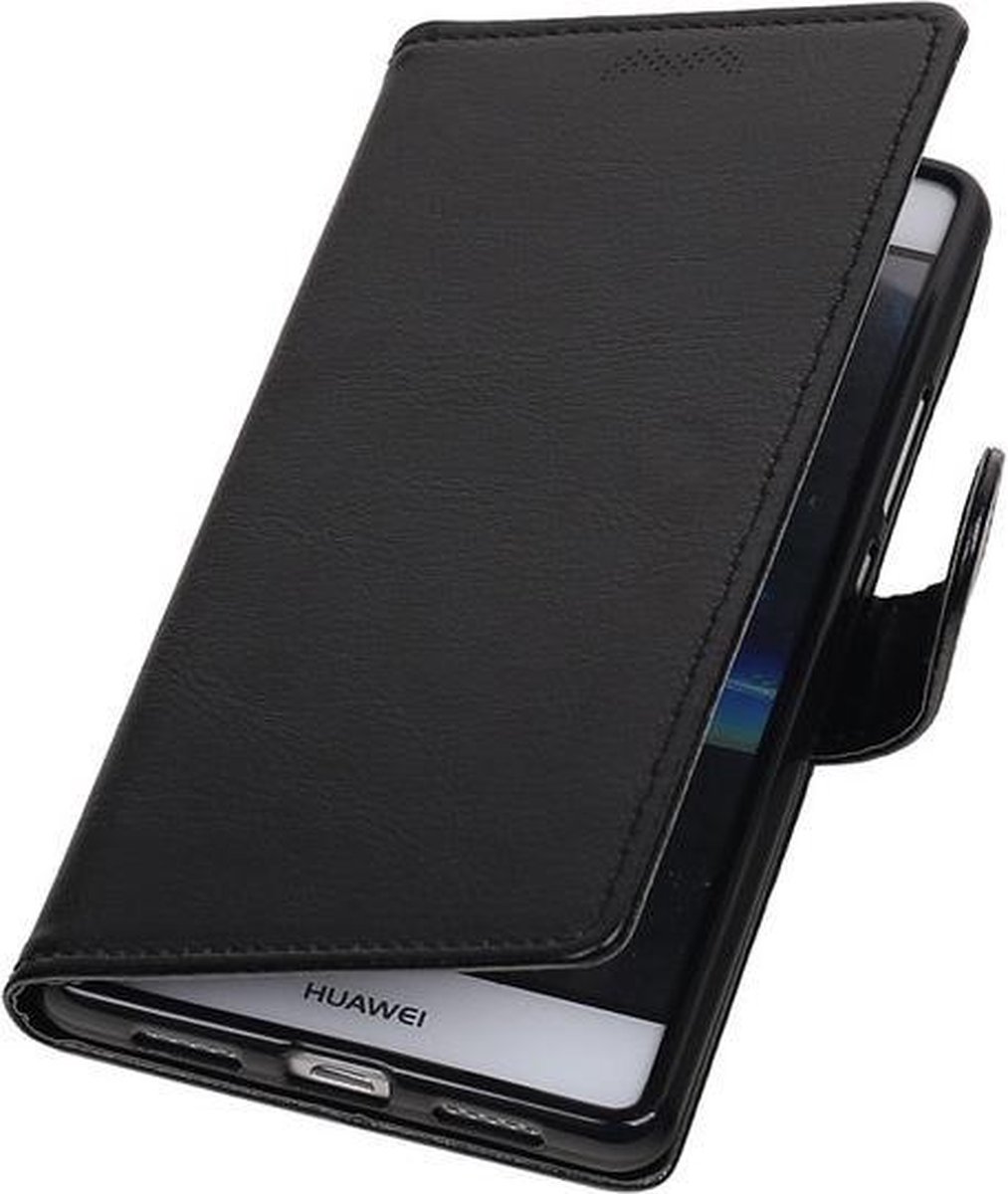 BestCases.nl Zwart Portemonnee booktype hoesje Huawei P8 Lite