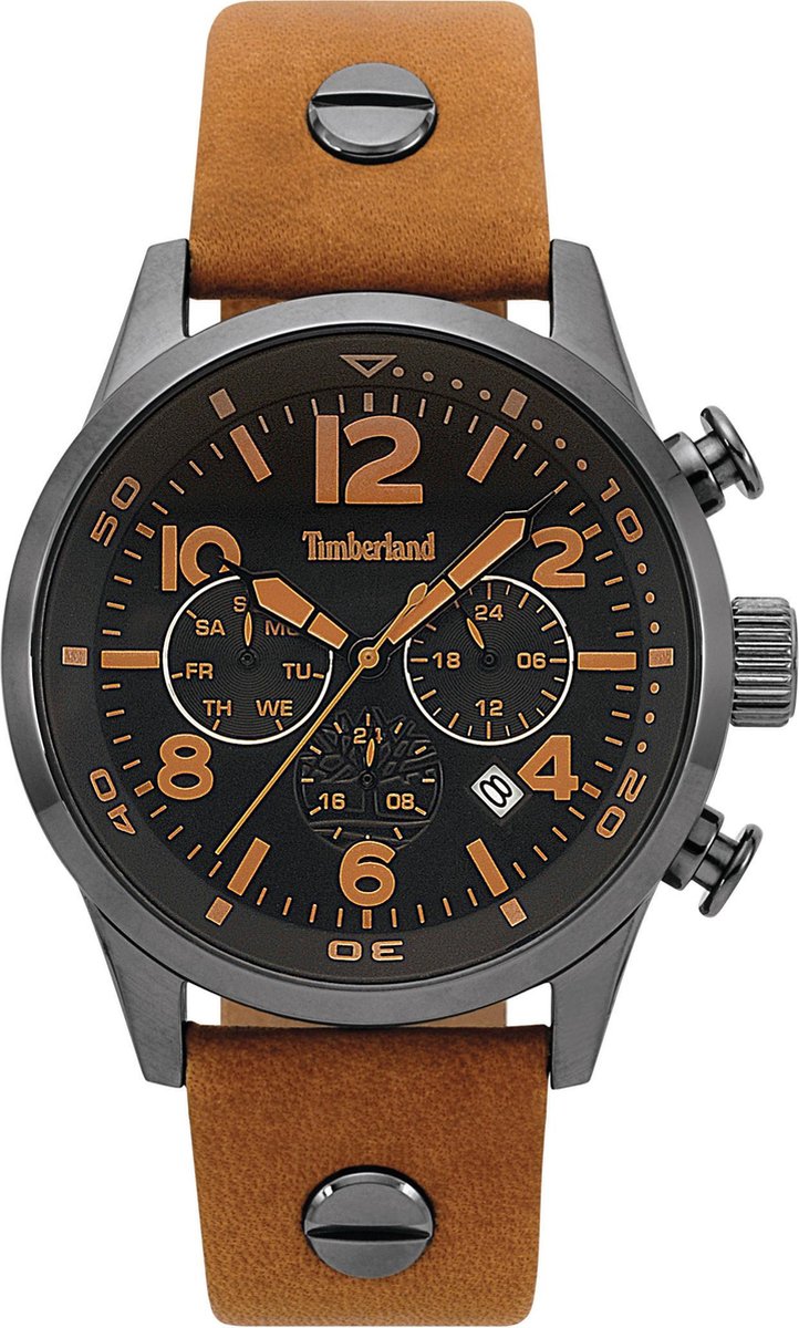 Timberland Jenness 15376JSU-02 - Horloge - Leer - Bruin - 44mm
