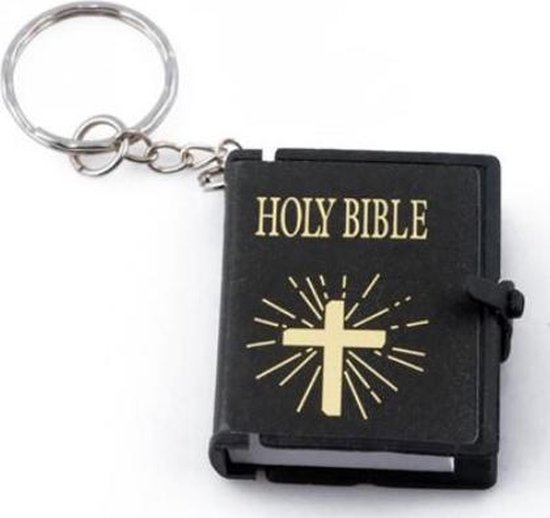 Porte-clés Holy Bible noir