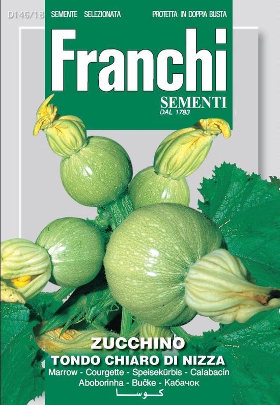 Franchi - Zucchino Tondo Chiaro Di Nizza - Courgette de Nice rond