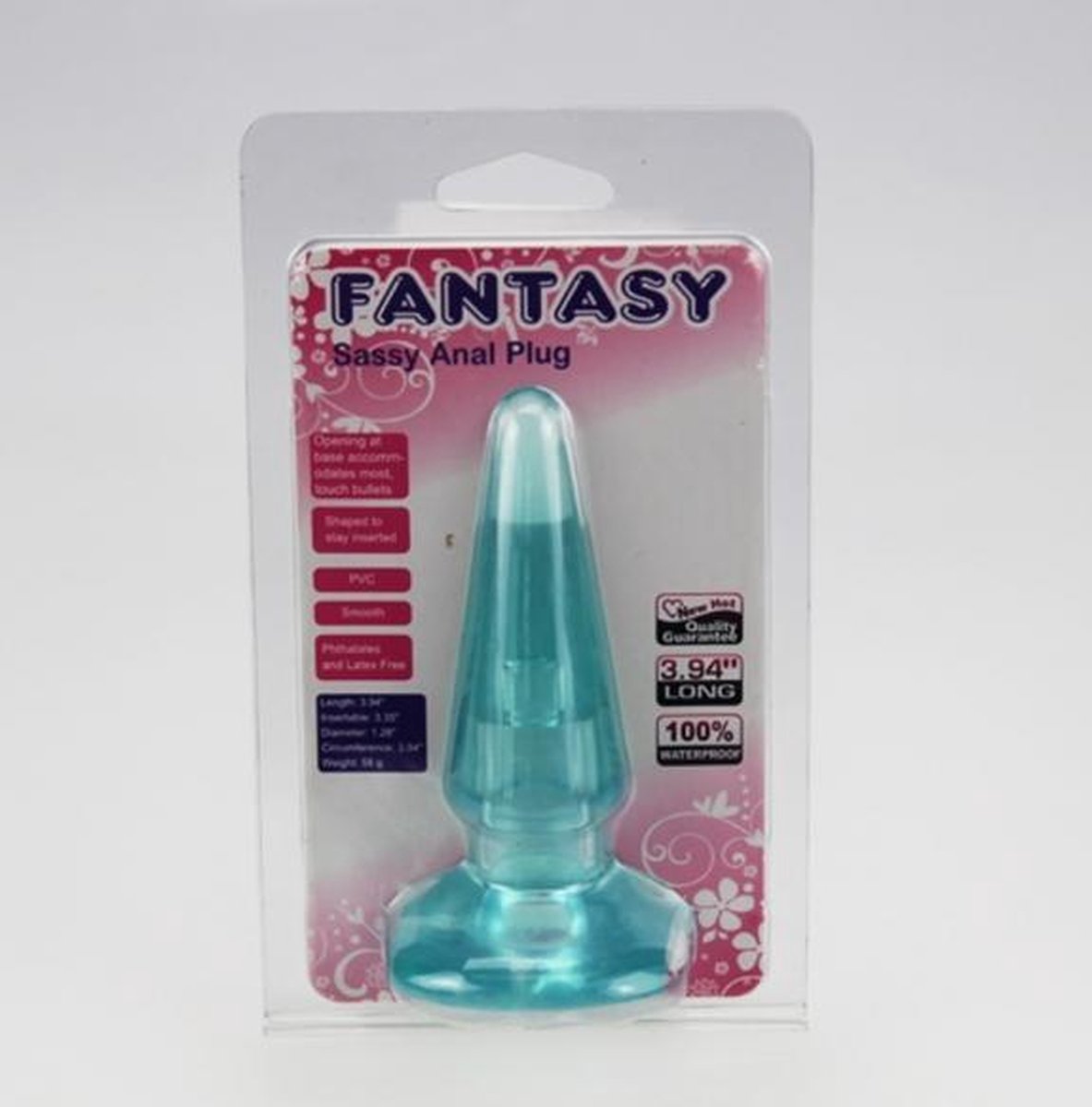 Goedkoopste BLQ-26being fetish BIG ANAL PLUG 3.94 INCH / 10,2 CM BLAUW