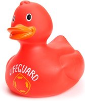 Eddy Toys Badeend Lifeguard 25 Cm Rood