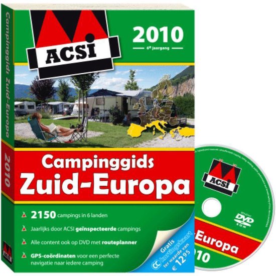 Cover van het boek 'ACSI Campinggids Zuid-Europa / 2010 + DVD'