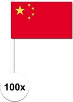 100x drapeaux drapeau chinois 12 x 24 cm