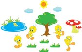 Looney Tunes TWEETY 14-delig foam wanddecoratie set