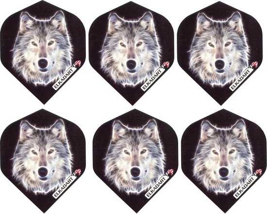 Afbeelding van het spel abcdarts dartflight elkadart Lone Wolf 5 sets dart flights (15 stuks)