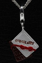 Zilveren Chocolades hanger én bedel