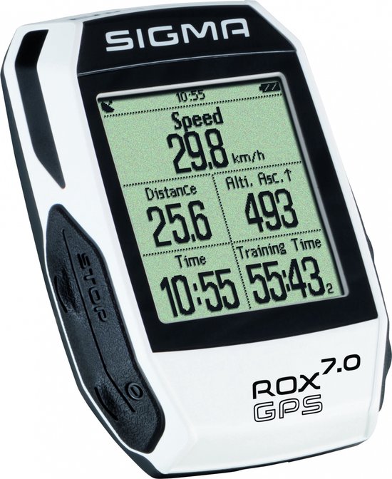 Sigma ROX GPS 7.0 - Fietscomputer - 45 functies - GPS Draadloos - Wit |  bol.com