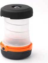 LED tentlamp | camping LEDlamp op batterij - uittrekbaar/zaklamp | 3 standen | oranje