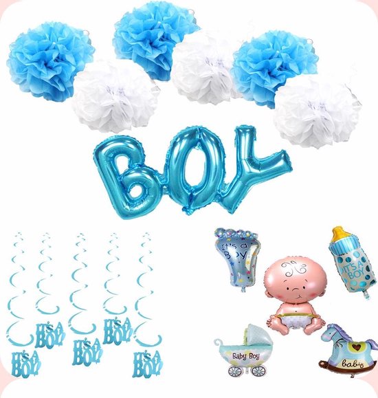 Babyshower versiering set - it's a boy (jongen) - babyshower ballonnen -  babyshower... | bol.com