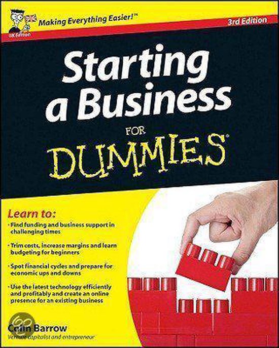 Boekomslag 'Starting a Business For Dummies', 3e editie. Leer financiering vinden, kosten trimmen en technologie gebruiken.