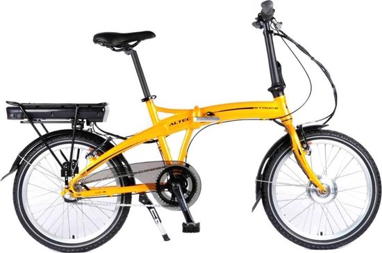 Voorzien deuropening Verheugen Altec Stroke E-Bike Vouwfiets 20 inch - Oranje | bol.com