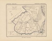 Historische kaart, plattegrond van gemeente Biervlied in Zeeland uit 1867 door Kuyper van Kaartcadeau.com